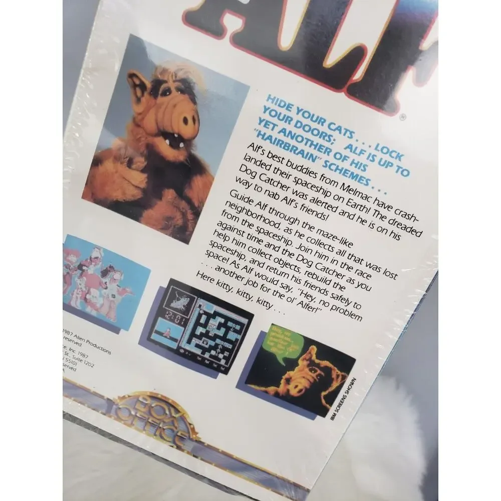 Vintage 1987 Alien Productions ALF Big Box Office IBM Computer‎ Game 5.25